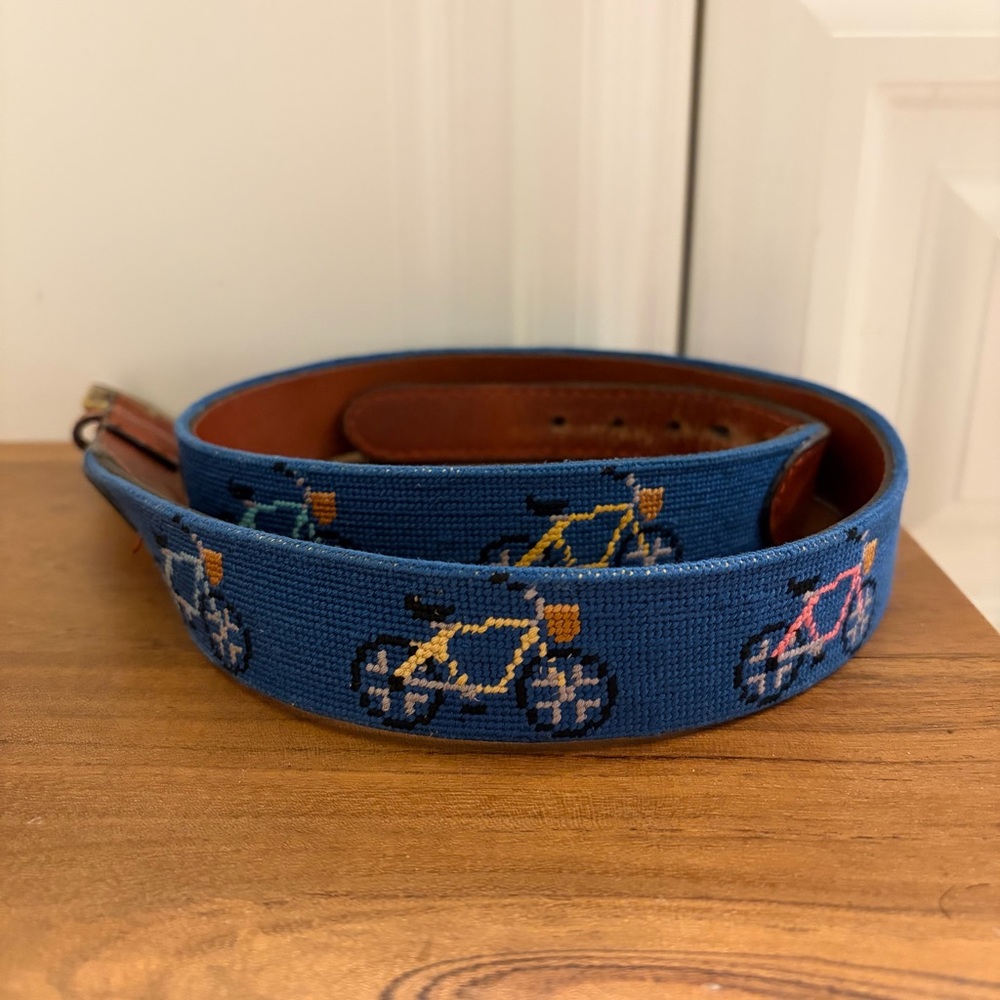 Rare Smathers & Branson Needle Point Belt Hand Made Retired Pattern Fits 34”